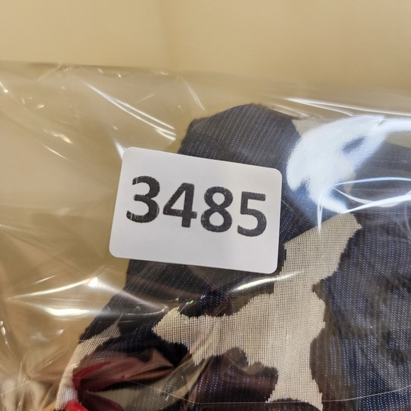 MAISON JULES Cream and Navy Floral A Line Mini Skirt size S - Picture 14 of 14